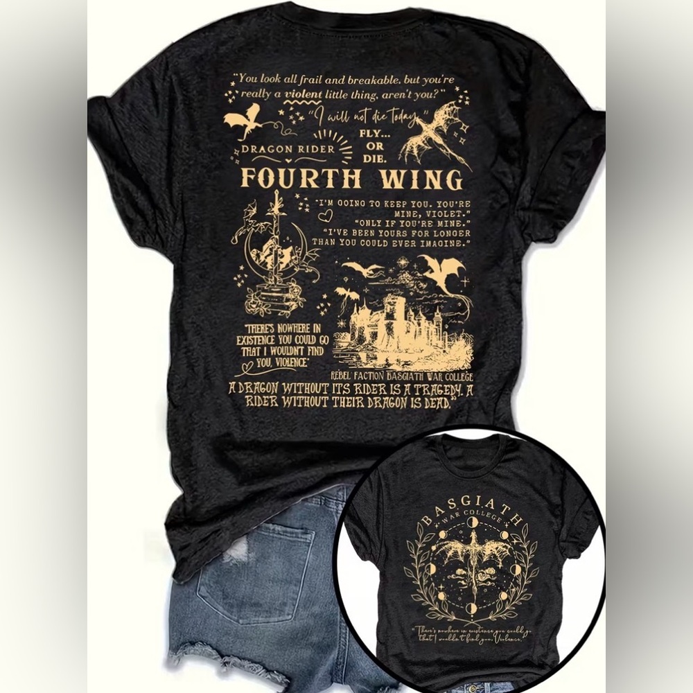 NWT- Fourth Wing T-Shirt Size M